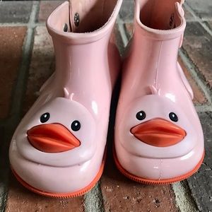 Mini Melissa Pink Duck Face Welly Boot 9
